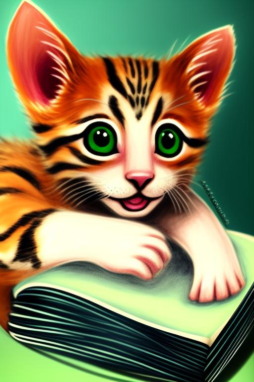 Gatto rosso ciccione disegnato come un'illustrazione di libri per bambini